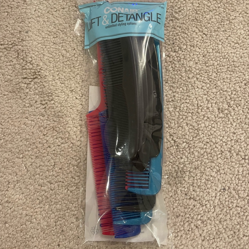 Conair detangle comb 12 pcs